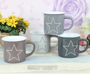 Image of 300ML enamel looks ceramic coffee mug ceramic enamel mug