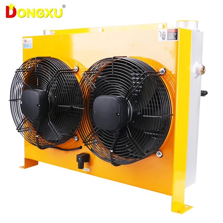 Two fans aluminum fin type hydraulic large size air heat exchanger
