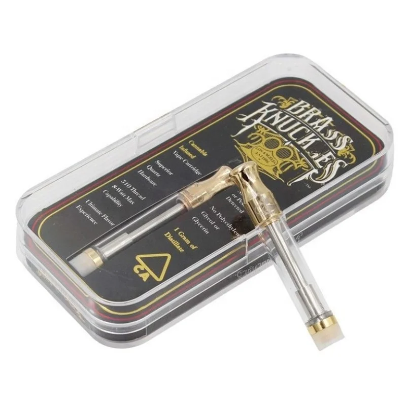 Accept Oem 510 Vape Pen cbd thick oil Glass housing brass knuckless cartridge childproof packaging vape Cartridge