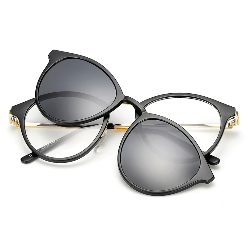 

Men TR90 Customized Optical Glasses Women Clip On Polarized Sunglasses