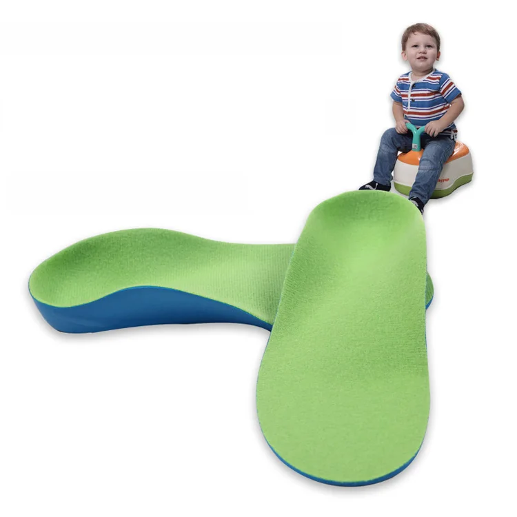 

China wholesale shock absorbing breathable children flat foot arch support diabetic kids insole