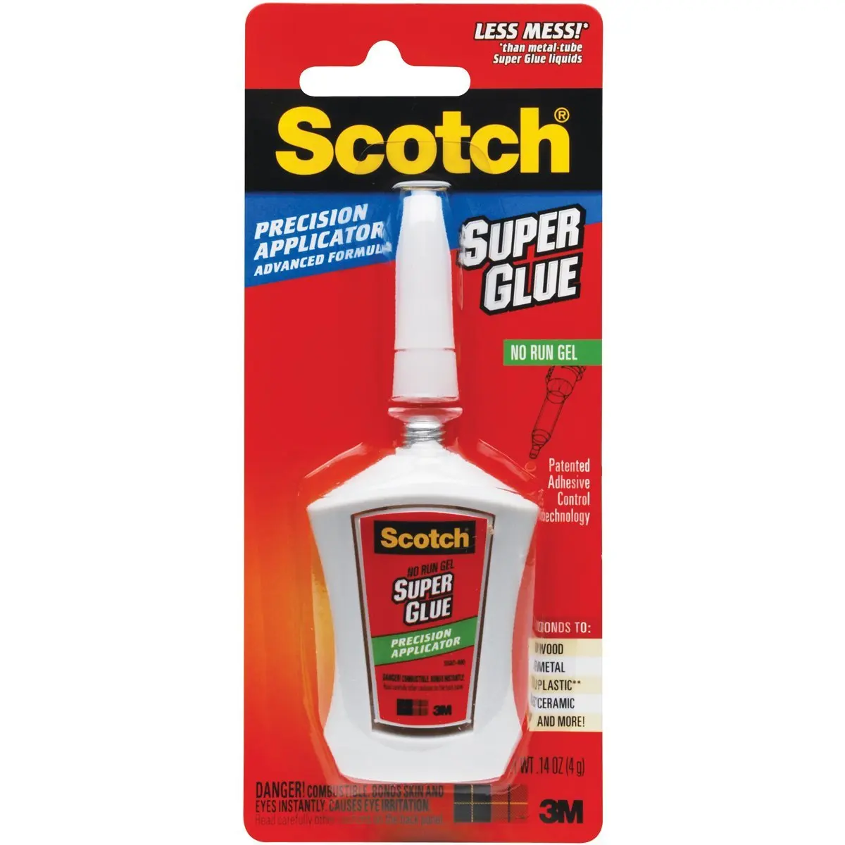 Scotch Super Glue Gel in Precision Applicator, .14 Ounces (AD125). null. 