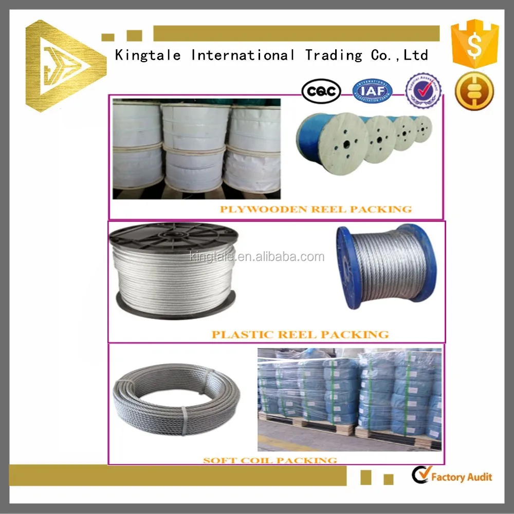 High Tensile Strength Electric Gi Wire Coil Galvanized Steel Cable