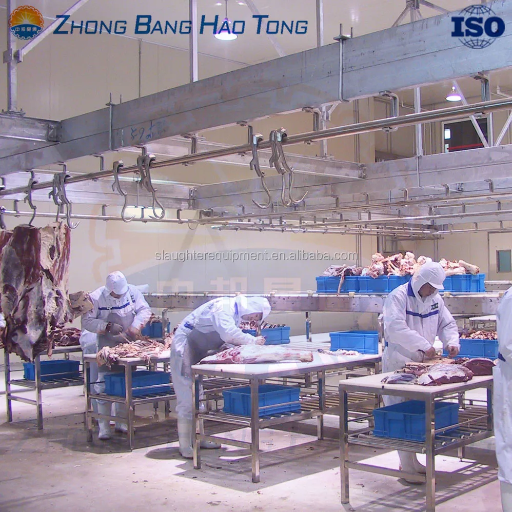Automatic Halal Beef Meat Process Line Steel Slaughterhouse Equipment ...