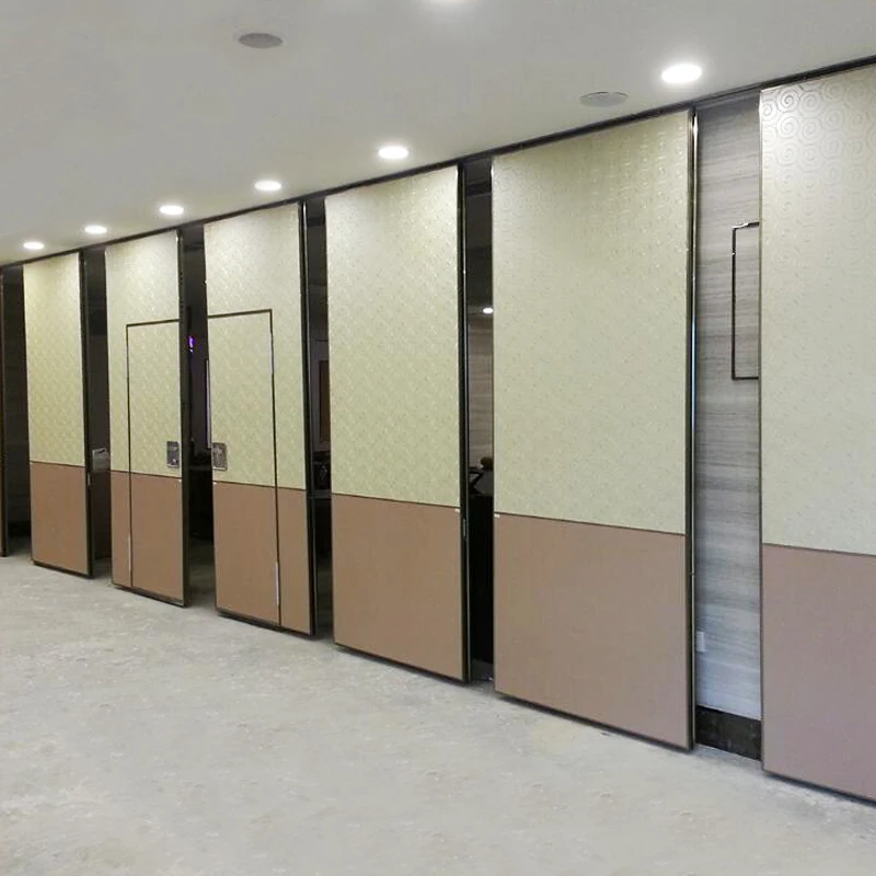 Hanging Movable Exhibition Hall Wood Folding Doors Soundproof Acoustic Room Divider For Banquet 100mm Thick Tunisia Sound Proof Hanging Movable Exhibition Hall Wood Folding Doors Soundproof Acoustic Room Divider For Banquet 100mm Thick Tunisia Sound Proof