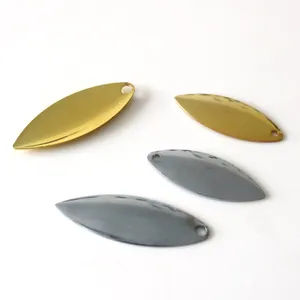 Hot sale willow leaf waterdrop multi size metal lure accessories bait fishing spinner blades