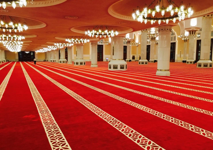 red color wholesale masjid mosque carpet irani prayer carpet on sale