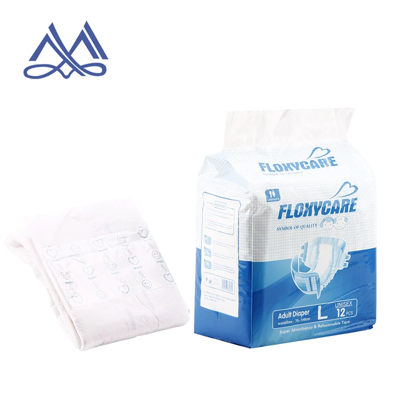 

New disposable PE film adult diapers/ medicare disposable adult napkin/Ultra absorbent nursing adult pads, White