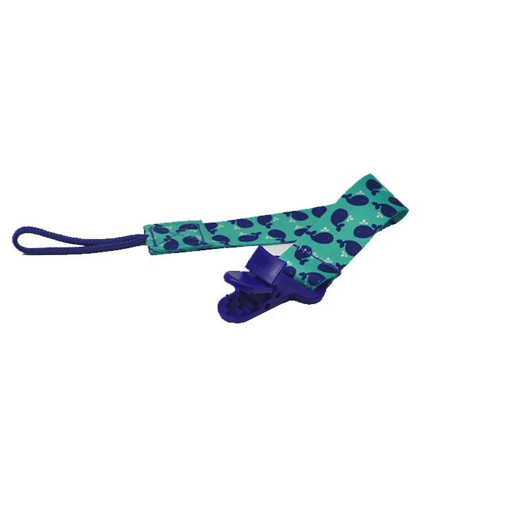 
Printed funny baby pacifier holder clips popular pacifier chain clip products for baby 