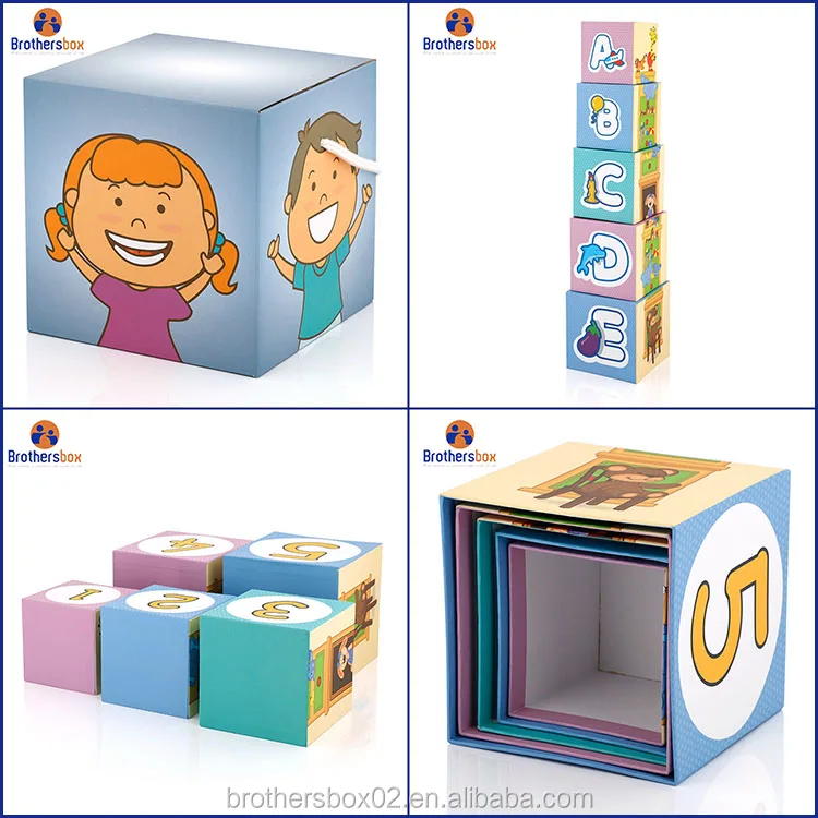 Cardboard toys stacking blocks