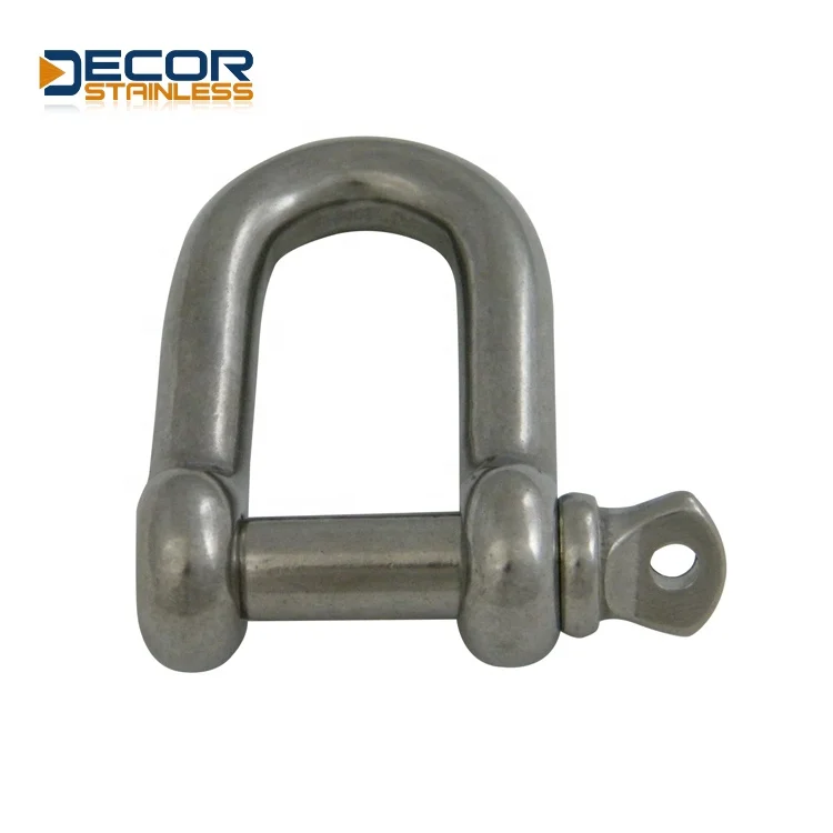 
stainless steel bow shackle with safety pin 