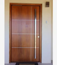 الخارجي عادي خشب الساج الخشب الرئيسي الباب الأمامي نحت تصميم