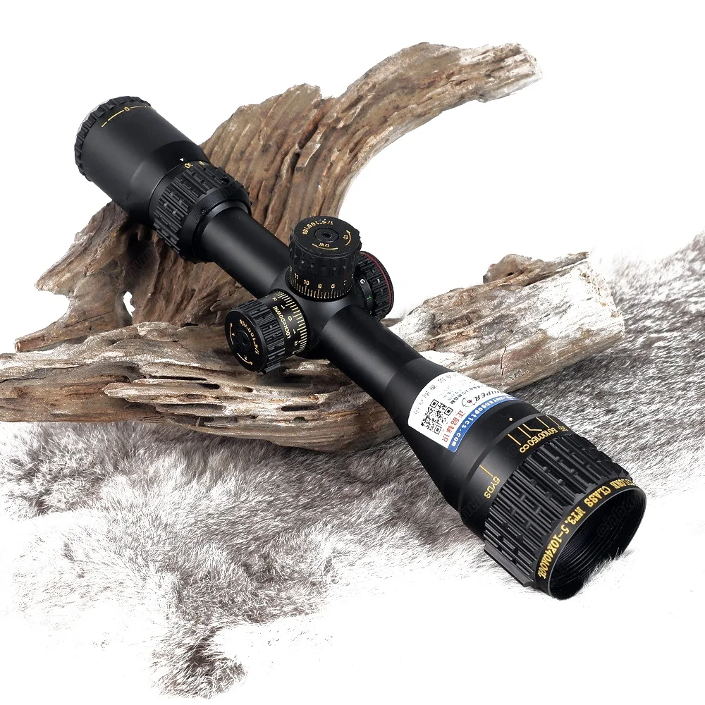 

3.5-10X40 AOGL Hunting Riflescopes Tactical Optical Sight Full Size Glass Etched Reticle RGB Illuminated Rifle Scope