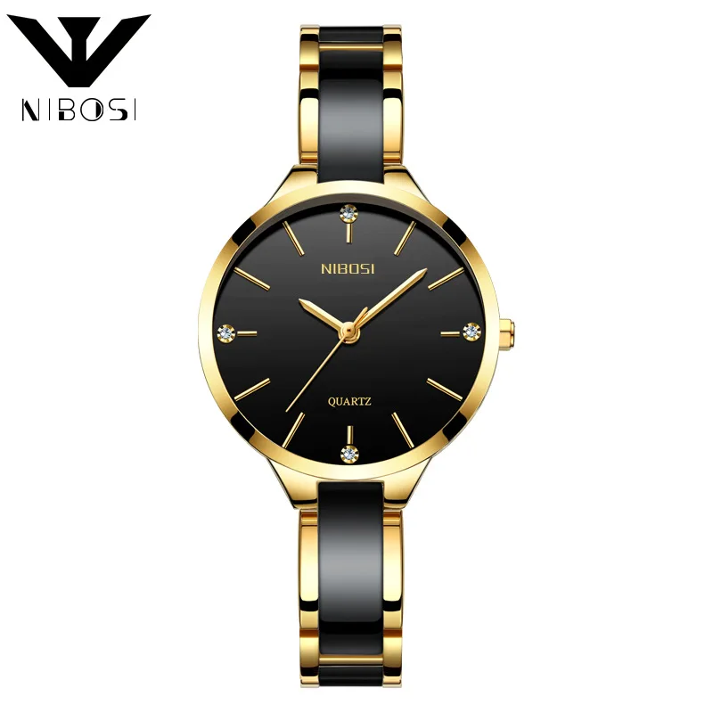 

NIBOSI Women Luxury Watch Female Rose Gold Elegant Diamond Ladies Quartz Women Watches Ceramic Reloj Mujer Women S Watches, N/a