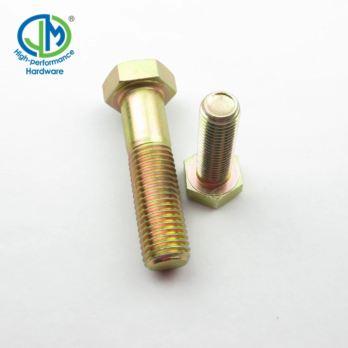 
Sample Inch yellow zinc Plated carbon steel J429 grade 2 5 8 Hex bolts cap screw 