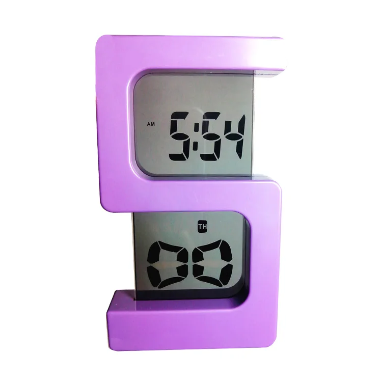 Transparent Lcd Alarm Clock,Small Lcd Clock,Doublesided Digital Clock