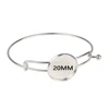 20MM Cabochon Tray Base Cuff Bangle Bracelet Men Accessories Jewelry