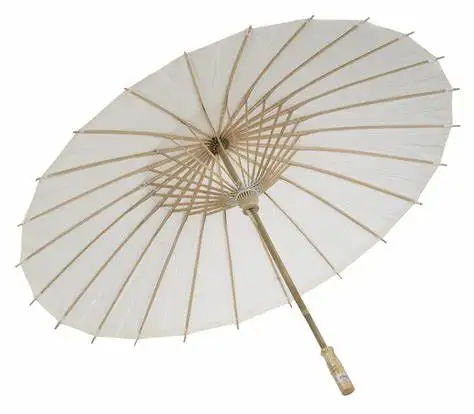 

PoeticExist Chinese Straight Custom Outdoor Wedding Sun White Paper Umbrella