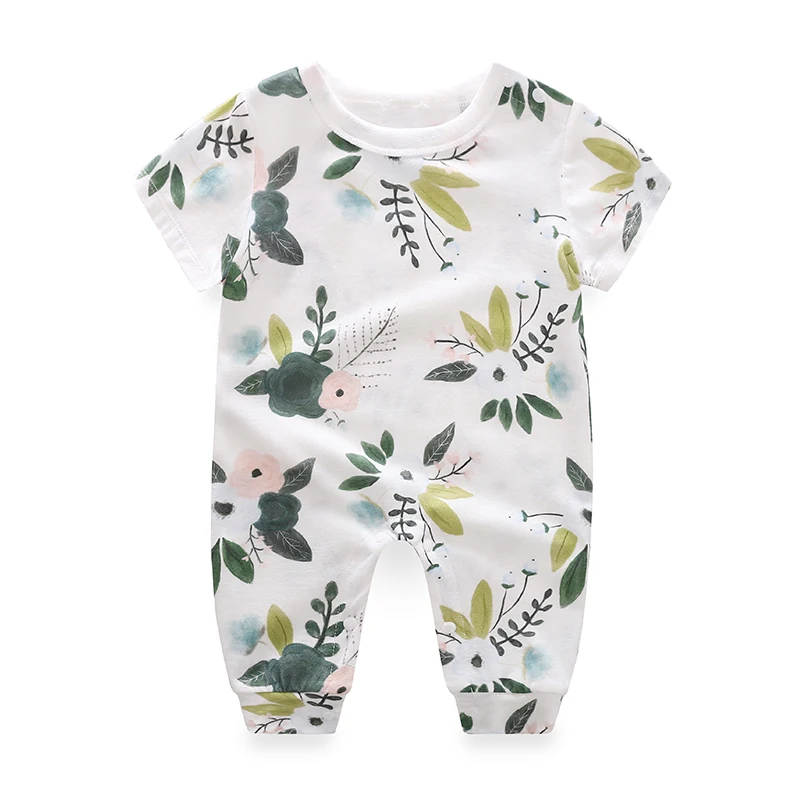 Cotton Newborn Export Baby Clothes Flowers Print Baby Romper Buy Baby