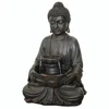BEST QUALITY DECORATIVE OUTDOOR GARDEN POLYSTONE RESIN MEDITATING BUDDHA WATER FOUNTAIN WITH LED LIGHT FOR HOME DECOR