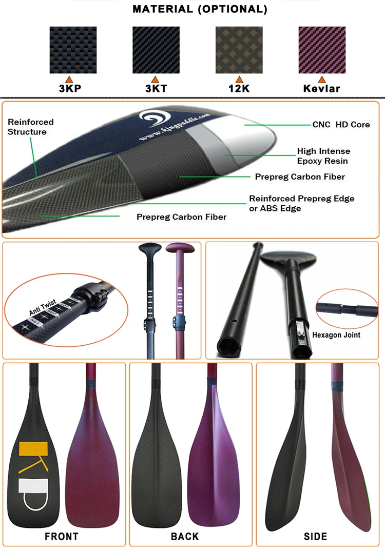 Kingpaddle Carbon Fiber Sup Paddle For Stand Up Paddleboard Buy Sup