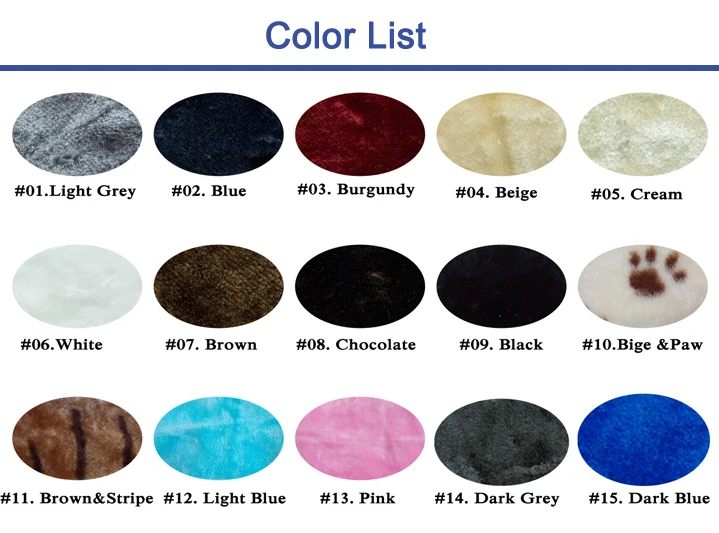 Color list for cat tree