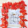 LFV049 hot sale new arrival artificial silk red maple leaf vine