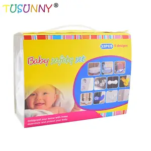 Image of Baby sets cabinet lock finger pinch guard edge guard