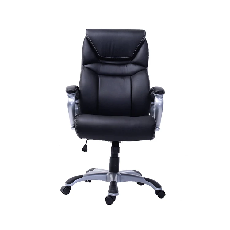 Swivel company adjustable black luxury genuine leather executive office chair