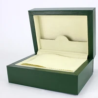 

Green Wooden Ladies' Watch Display box With Unique design delicate decorative leather
