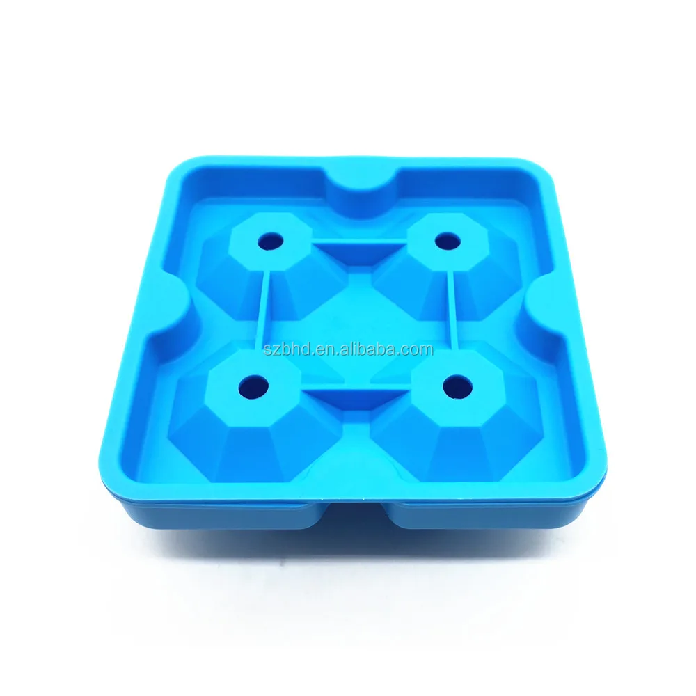 

BPA Free Easy Release Diamond-Shaped Silicone Ice Cube Trays, All colors from pantone