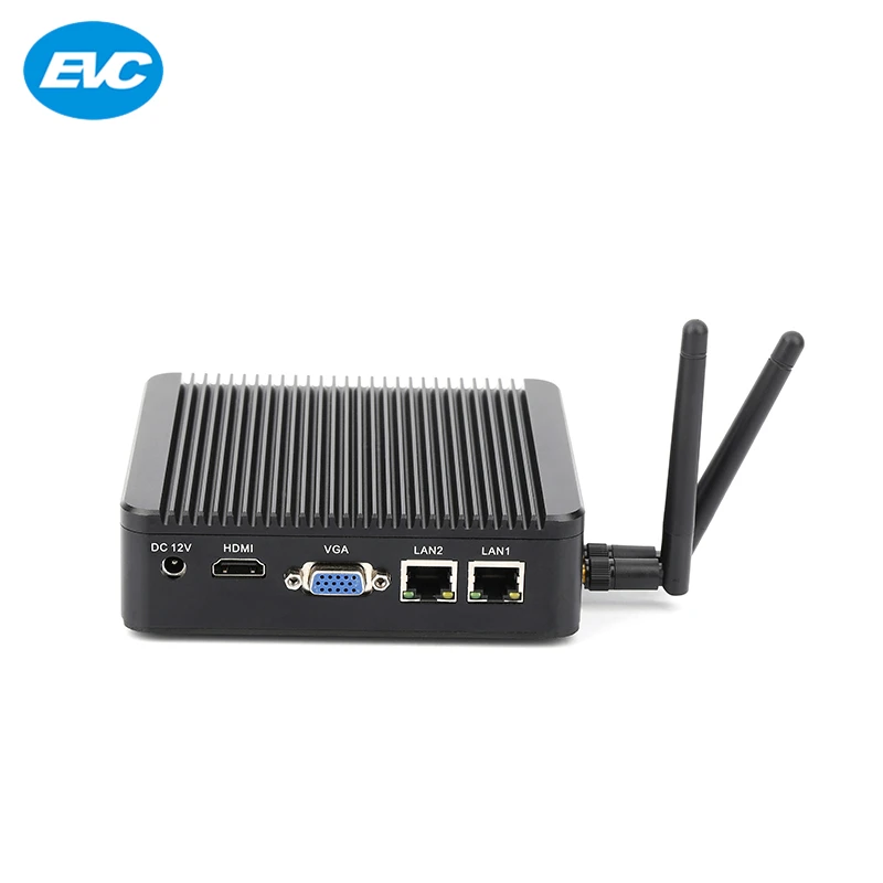 

portable fanless linux oem mini pc gamer with dual lan dual display