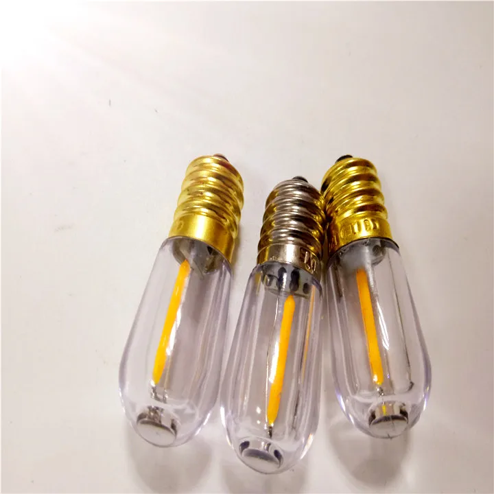 filament led lamp CE ROHS waterproof warm white 14V 24V E14 0.3W clear led filament bulb led small night light