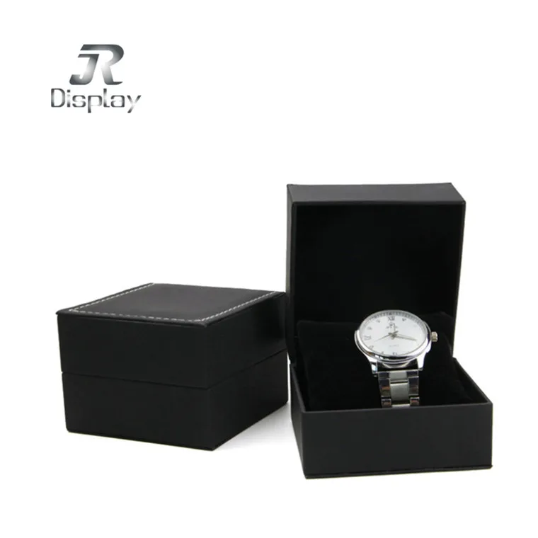 

Luxury Small Black Round Tube Paper Gift Watch Box With Ribbon For Lady, N/a