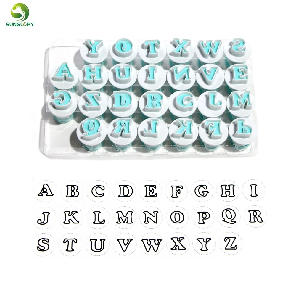 

26PCS Upper&Lowercase Alphabet Cookie Cutter Plastic Capital Letters Fondant Cutter Numbers Cupcake Mold Cake Decorating Tools