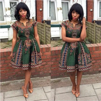 african print casual dresses