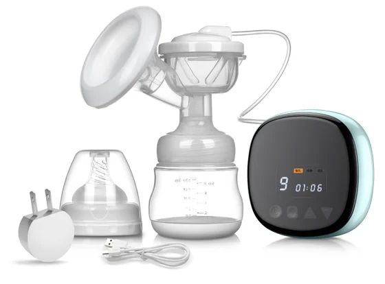 
Baby Care Hands Free Milk Silicone electric breast pump with 9 different sucking strength 