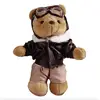 Customize stuffed plush pilot teddy bear cool aviator pilot bears
