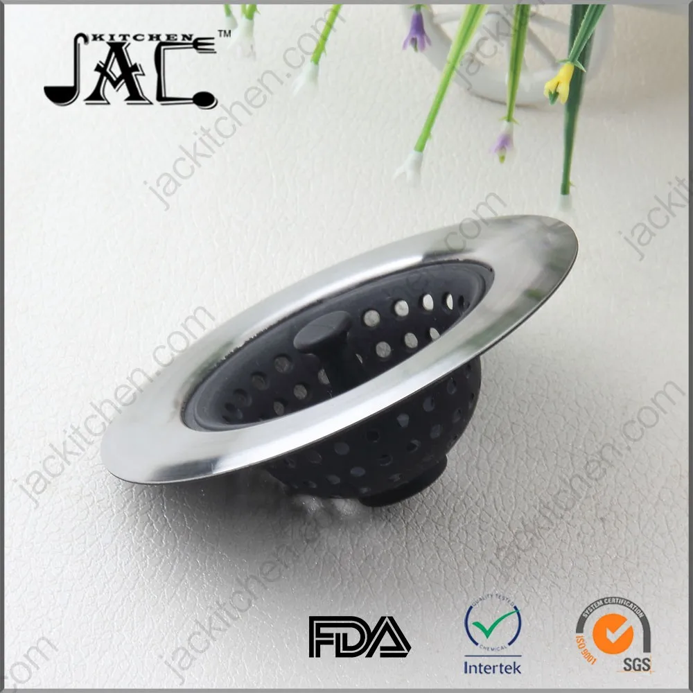 High Quality Silicone Stainless Steel Sink Strainer with Stopper