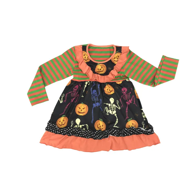 High Quality Halloween Dress Girls Boutique Kids Long Sleeve Halloween ...