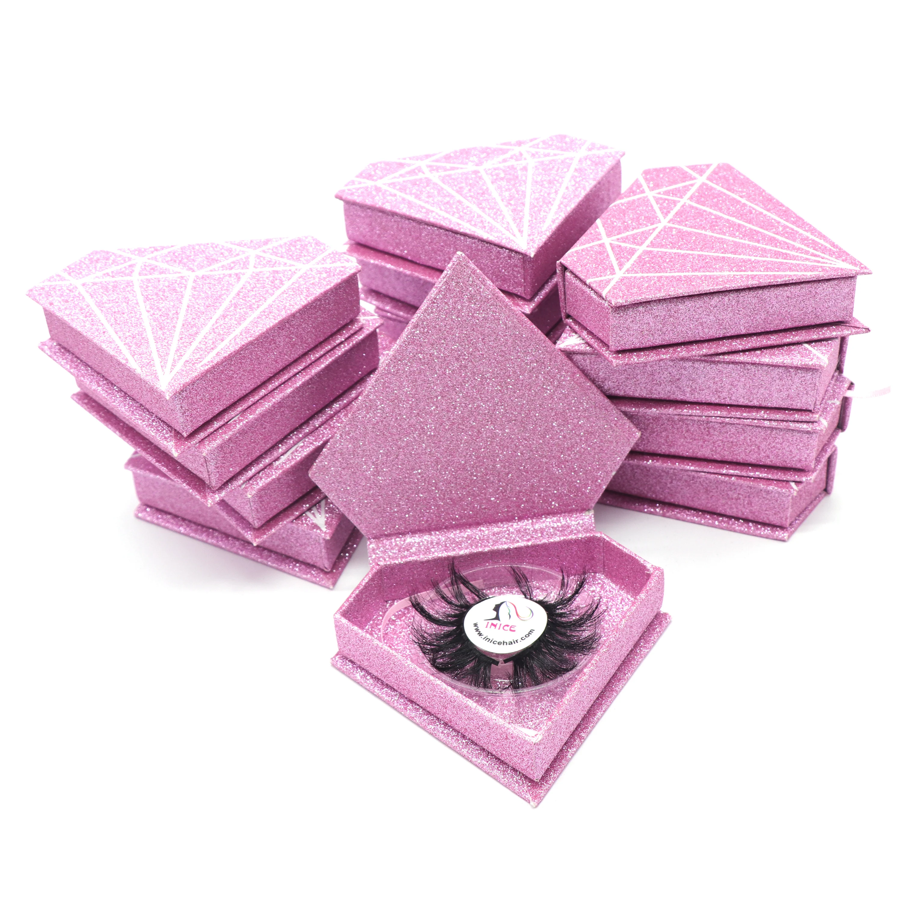 

Luxury private label glitter false eyelash book 5d mink vegan lash, N/a