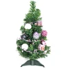 Prelit pine christmas tree decoration vintage