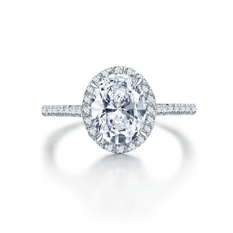 XJ-12 2 Carat Diamond Ring Price Women Latest 925 Silver Wedding Ring Designs