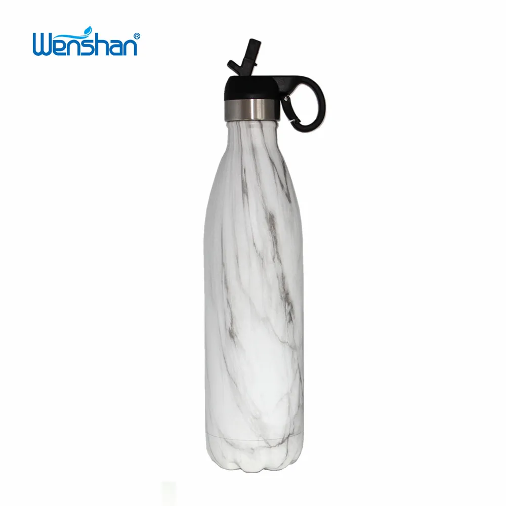 

2020 750ML New Design coke bottle stainless steel insulated water bottle, White