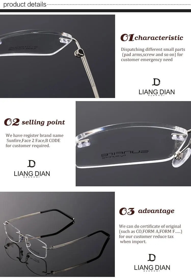 Brand New Simple Style Japanese Titan Eyewear Optical Frames In Stock
