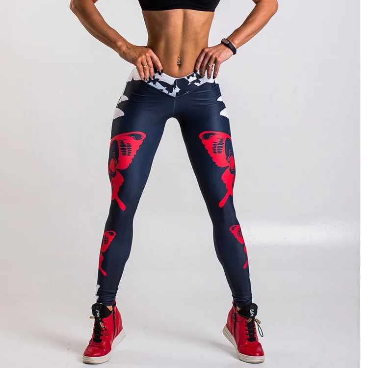 

ins Dropshipping wholesale printed high waist custom printed tights women workout leggings activia woman sports bottom, As pictures and can be customized
