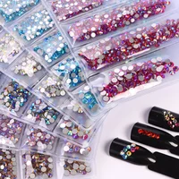 

Mix Size 2028 Flatback Nail Crystal Strass Glass Non Hotfix Nail Art Rhinestone for Jewelry Making