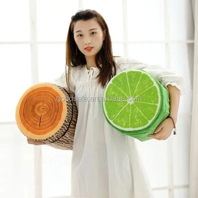 Fruit Design Round fabric Foldable Storage Box as chair