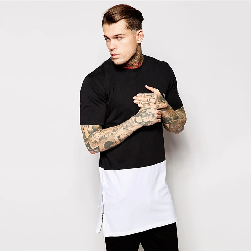 t shirt extra long homme