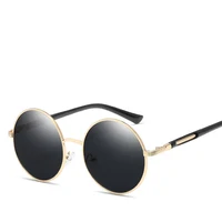 

Sinle Prince mirror glasses metal frame men sun glasses gold round gold metal sunglasses